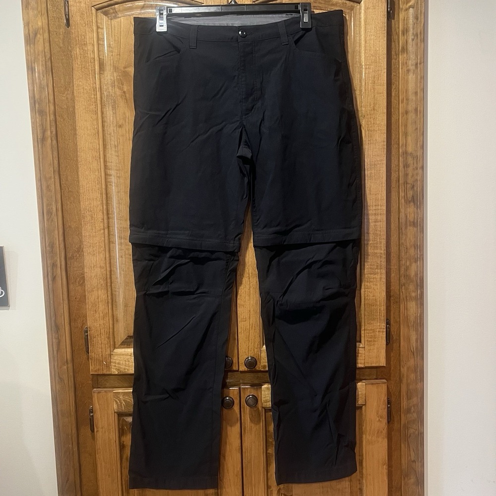 Eddie‎ Bauer Men's Convertible Tech Pants Black 40 X 34 Hiking Outdoors
